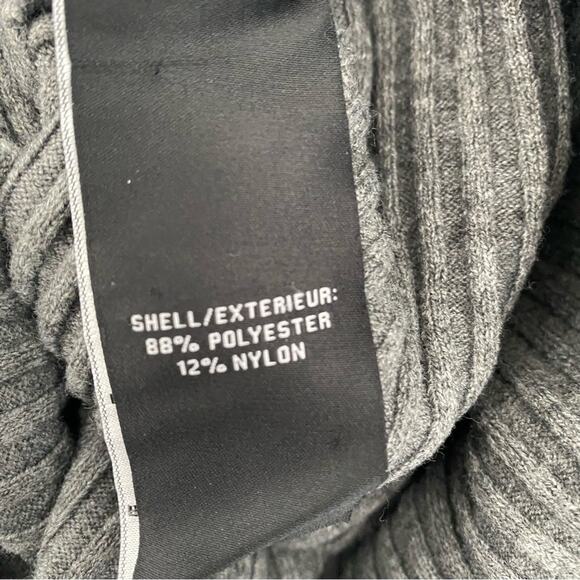 7 For All Mankind Gray NWTs Ribbed Knit Sweater Midi Dress size large - Picture 7 of 8